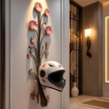 Wall mounted Bike Helmet Holder - Designerware(Pink, Dark Colour)