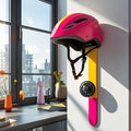 Wall mounted Bike Helmet Holder - Basic(Pink, Yellow Colour)