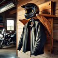 Wall mounted Helmet, Riding Jacket Holder - Superior(Dark Creamy Colour)