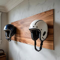 Wall mounted Dual Bike Helmet Holder - Basic(Tan Colour)