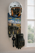 Wall mounted Riding Gear Holder - Ladakh Dream Riders Edition
