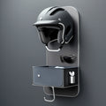 Wall mounted Riding Gear Holder - Stylish(Dark Colour)